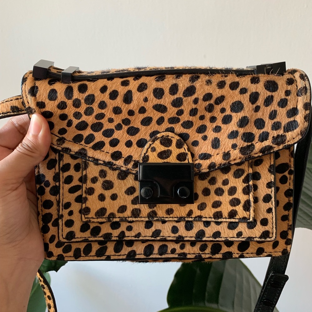 COPY - Loeffler Randall Mini Rider Leopard Bag